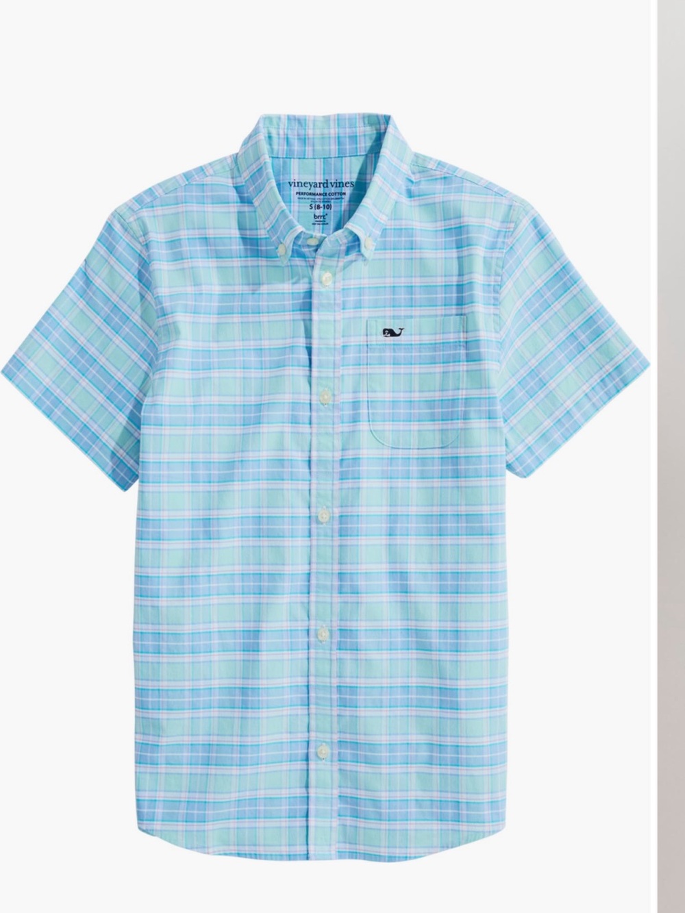 Vineyard Vines Kids Plaid Short Sleeve Button-Down Shirt